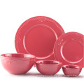 Modern High Quality Embossed Stoneware Dinnerware Porcelain